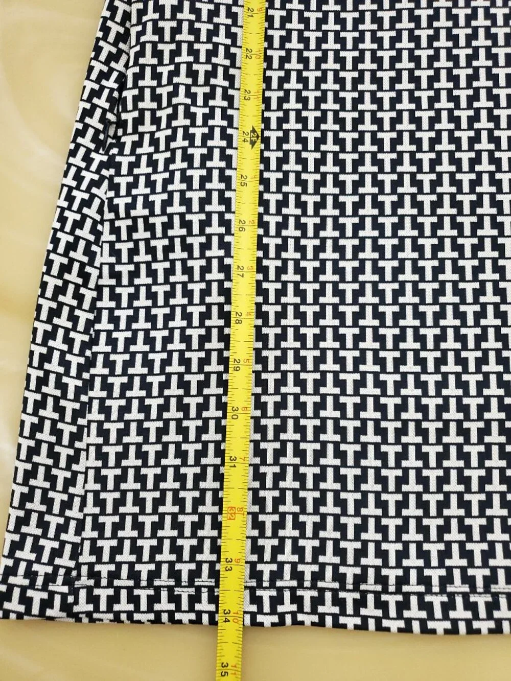 Tory Burch Sport Performance Jacquard Color-Block 1/4 Zip Logo Dress Size Small
